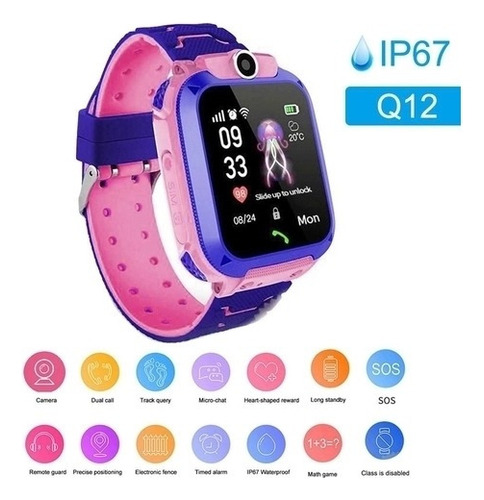 Q12 Kids Smart Watch Kids Gps Tracker Reloj De Teléfono Anti