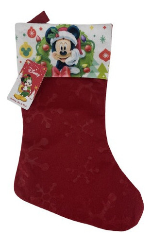 Bota De Papai Noel Vermelha De Natal Do Mickey Cor Vermelho Mickey Natal