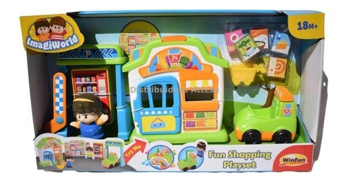 Playset Supermercado Con Luz Y Melodías + Muñeco Win Fun 