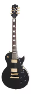 Guitarra eléctrica Epiphone Inspired by Gibson Les Paul Custom de caoba ebony brillante con diapasón de ébano