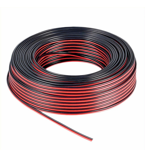 Cable Parlante Bafle Rojo Y Negro Rollo 100m 2x0,50mm.
