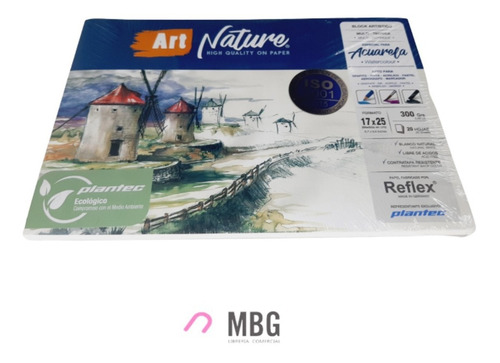 Imagen 4 de 5 de Block Art Nature Plantec 17x25 300gr 20 Hojas Multi-tecni