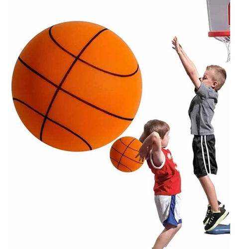 Silent Basketball, bola de treinamento indoor de 2023, 18 cm, cor laranja-18 cm
