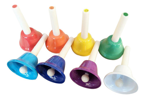 Juego De 8 Campanas De Mano De Colores, Instrumento Musical,