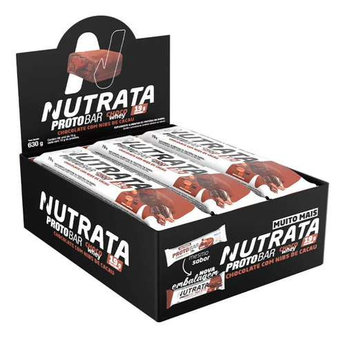 Display 9 Un Barra Proteica Protobar 70g Nutrata