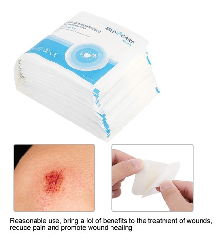 Imagen 6 de 10 de 50 Parches Impermeables Transpirables Para Heridas.
