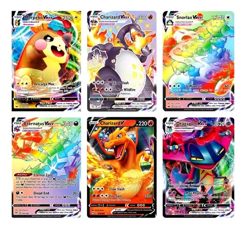 100pçs Cartas Pokemon GX VMAX MEGA - Escorrega o Preço