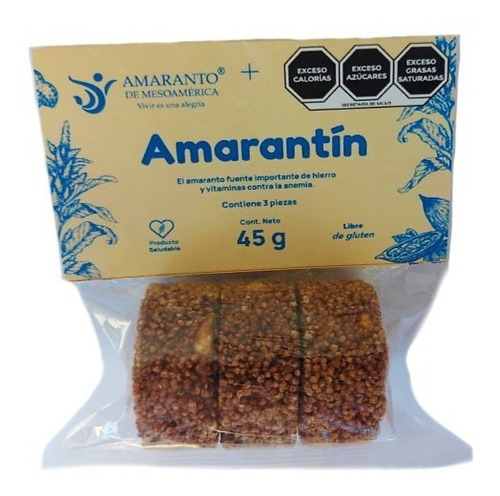 Amaranto Con Chocolate Y Cacahuate 90 Pzas