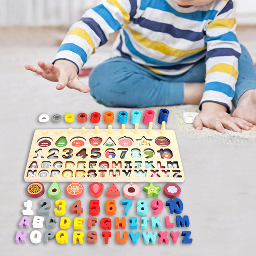 / Tablero A Juego Montessori, Juguetes Del Alfabeto,