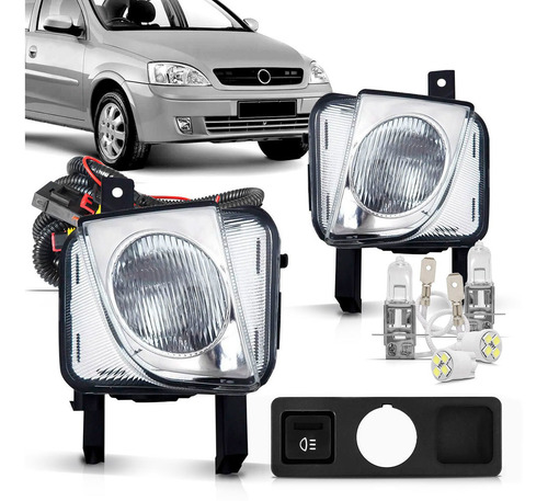 Kit Farol Milha Neblina Corsa Hatch 2008 Bt Orig