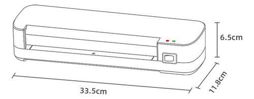Máquina De Laminação A4, Aquecimento Portátil De 3-5 Minutos