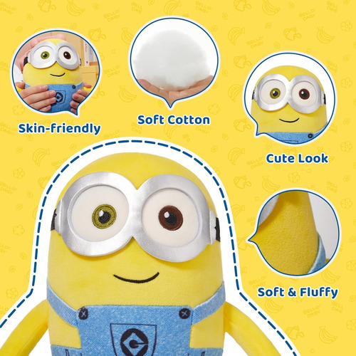 Almohada Miniso De Peluche Minions Bob De 8 Pulgadas