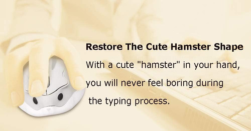 Mouse Inalambrico Sxban, Diseno De Hamster 1200 Dpi Gris