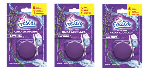 Kit 3 Tablete Para Caixa Acoplada Lavanda 45g- Frescor