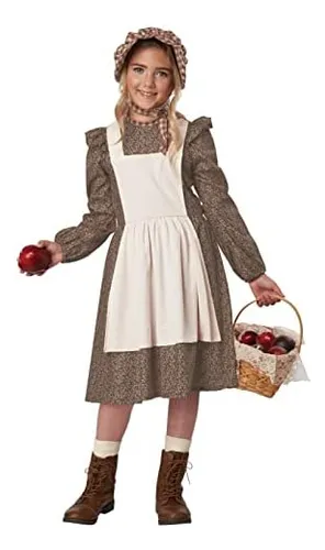 California Costumes Frontier Settler Girl, Disfraz Infantil