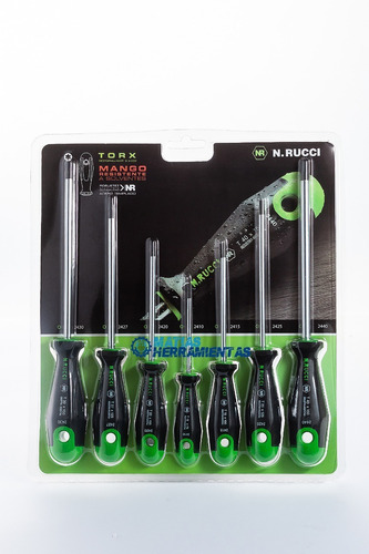 Juego Destornilladores Torx Rucci 7 Piezas Nacionales R3