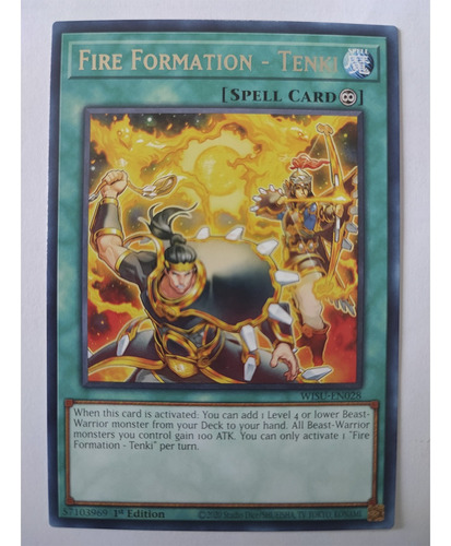 Yugioh Fire Formation - Tenki - Wisu-en028 - Rare