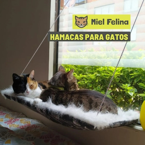 Imagen 1 de 7 de Camas Para Gatos, Hamacas De Ventana Para Gatos Miel Felina