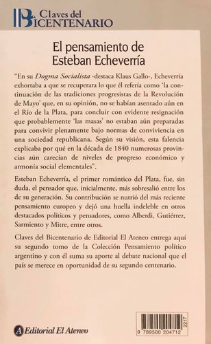 El Pensamiento De Esteban Echeverría (textos Selectos)