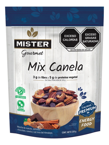 Mix De Nueces Con Canela Y Chocolate Mister 250 G