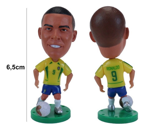 Boneco Miniatura Ronaldo Fenômeno Seleção Brasileira
