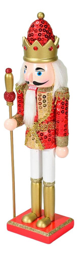 Adorno De Cascanueces De 30cm De Alto, Figuras De Rojo