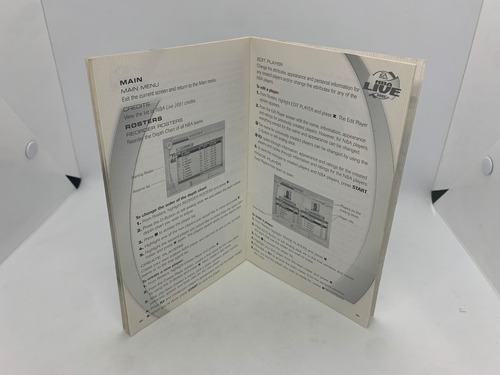 Manual Do Jogo Nba Live 2001 De Playstation 2 Original (Usado)