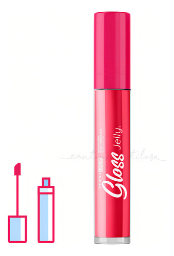 Gloss Labial Jelly Passiqne Alta Fixação Hidrata Dermachem Cor Rosa