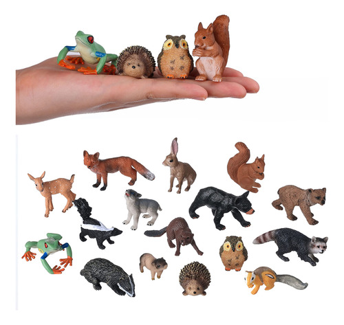 Flormoon Figuras De Animales Pequeños Para Niños, 16 Figu.