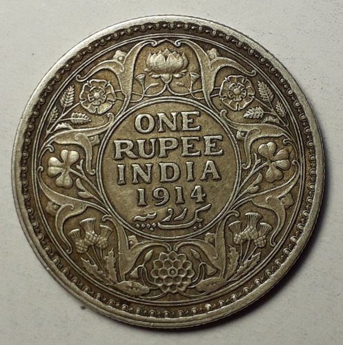 India Britanica - 1 Rupia 1914 - Km 524 (ref 200)