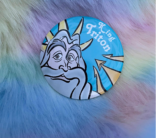 Pin Boton Original Disney Japón Triton Ariel La Sirenita