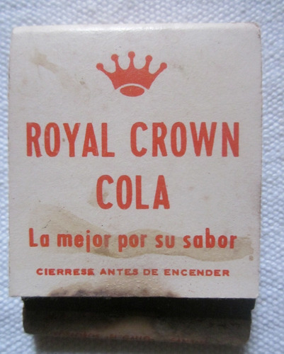 Antigua Caja De Fosforos Royal Crown Cola Panama