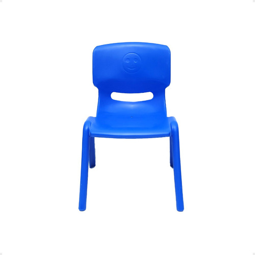 Set X12 Sillas Infantil Niños Plasticas Reforzada Apilable Azul