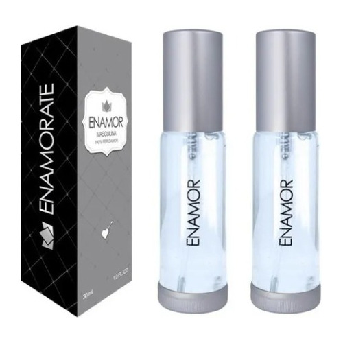 Pack Dos Perfumes Feromonas Enamor Hombre Sin Olor 30ml C/u