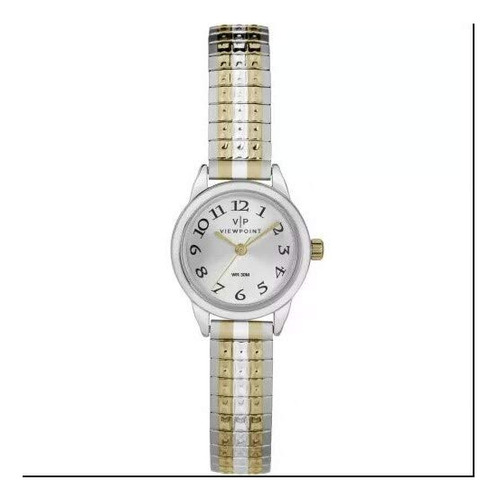 Women's 22mm Silver-tone Dial Watch, Two-tone Expansion Band