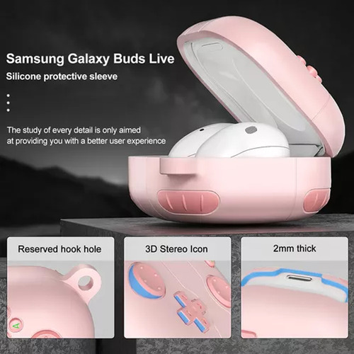 Funda Para Samsung Galaxy Buds 2 Pro Y Buds Fe Y Buds Live Y Buds Pro Y Buds 2 Case Uso Rudo Carcasa Con Llavero Soporte De Carga Inalámbrica