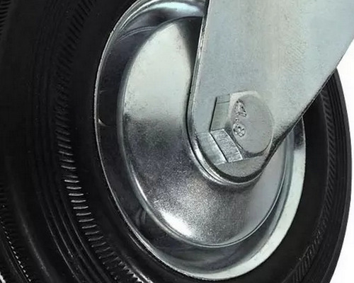 Imagem 2 de 8 de Rodízio Giratório De Borracha S/ Trava 100mm 4 Pol Beltools