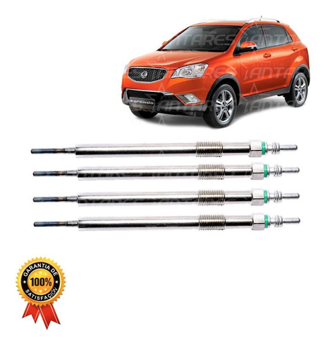 Set 4 Bujías Incandescente Ssangyong Korando 2.0 2012 2017