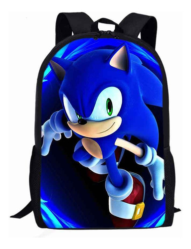 Mochila Infantil Con Dibujos Animados Sonic, Bonita Mochila