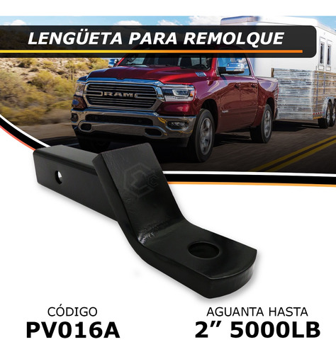 Lengüeta Recibidor Tirón Jalón Remolque Arrastre 2 PuLG T