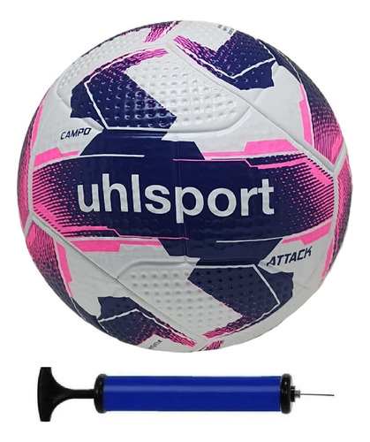 Bola Campo Uhlsport - Attack + Bomba De Ar Cor Rosa