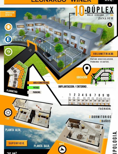 Imagen 2 de 14 de Vendo Duplex A Estrenar 2 Dormitorios Barrio Cerrado Con Seguridad