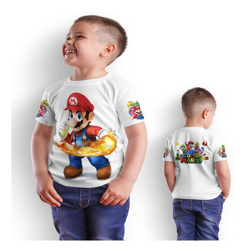 Polera Juvenil Super Mario Bros D6