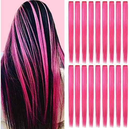 Bjguoch18 Pcs Multicolor Hair Extensiones 21inch Vv9md