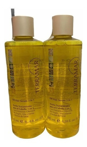 2 Pzs Óleo Capilar Terramar 198 Ml Argan Macadamia Monoi
