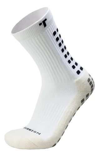 Trusox Standard 3.0 Media Pantorrilla Acolchado, Blanco, Gra