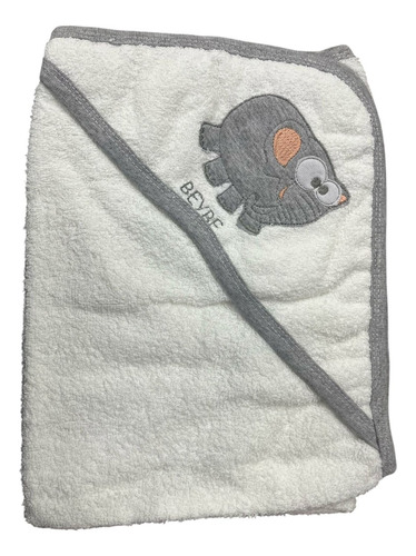 Toallon Bebe C/capucha -be Y Be- Art.103 Gris/elefante
