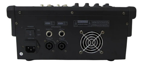 Mezcladora Amplificada 4 Canales Usb, Bluetooth 250w Romms