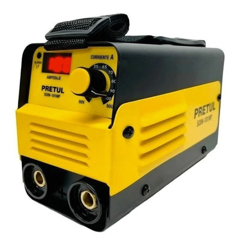 Imagen 2 de 3 de Soldadora inverter Pretul SOIN-101MP amarilla y negra 60Hz 127V
