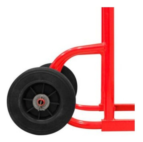 Carrinho P/transporte Carga Até 120 Kg Com Roda De Borracha Cor Vermelho